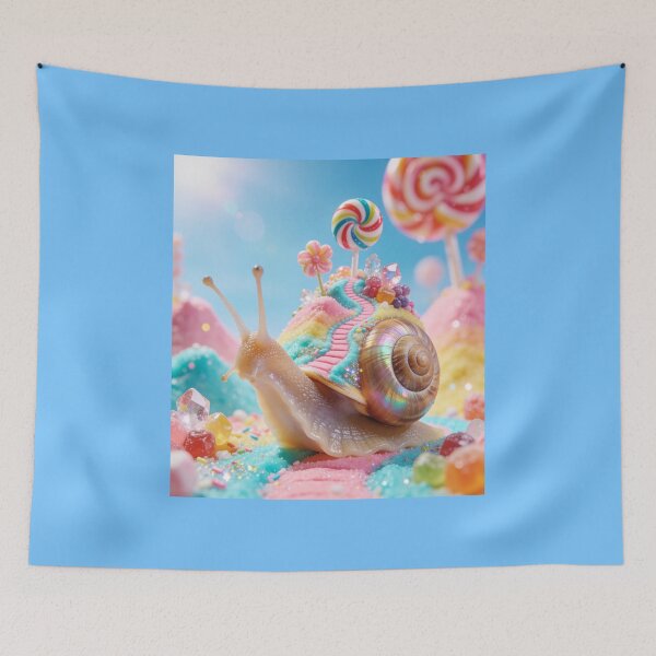Item preview, Cute Candy Snail in Sweet Lolipop World designed and sold by OksArtStudio.
