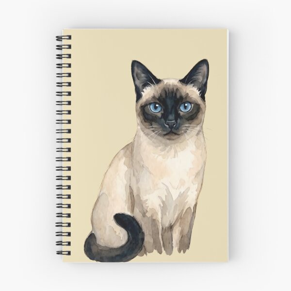 Item preview, Siamese Cat in Watercolor - Vintage Portrait with Blue Eyes designed and sold by SuperMama1973.