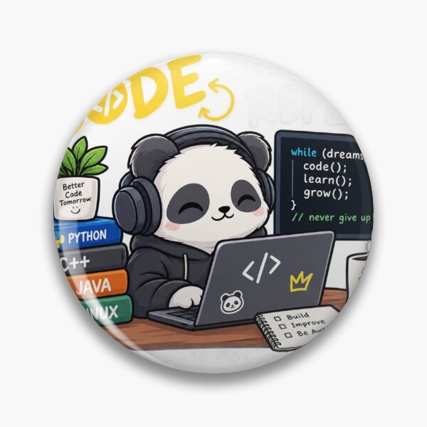 Item preview, Eat Sleep Code Repeat Panda designed and sold by InfiniteHubs.