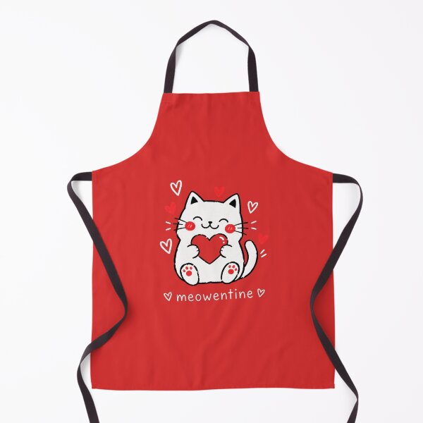 Item preview, Cute Meowentine White Cat with Red Hearts designed and sold by hamadacolonel.