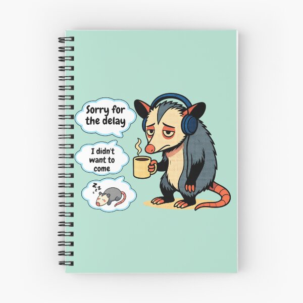 Item preview, Sleepy Opossum Coffee -funny tired opossum designed and sold by OLYUS.