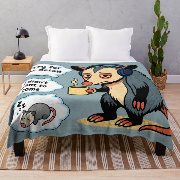 Item preview, Sleepy Opossum Coffee -funny tired opossum designed and sold by OLYUS.