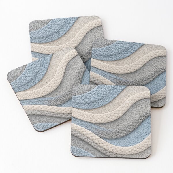 Item preview, Layered Braided Rope Texture in Blue, Gray and Cream - Coastal Boho Pattern designed and sold by Agnisherl.
