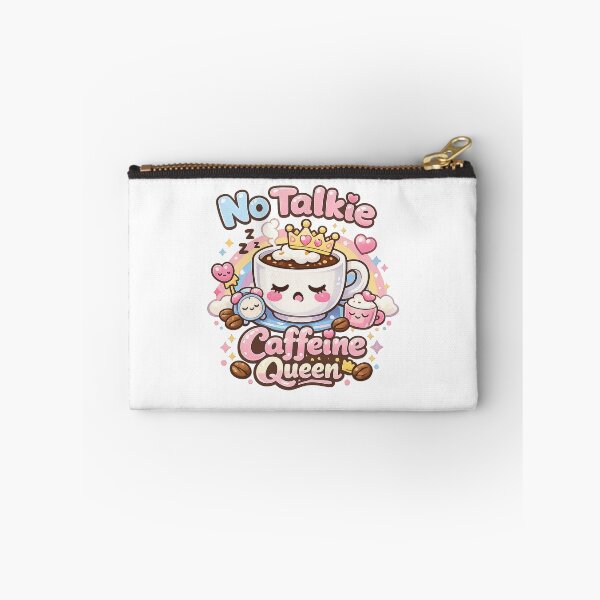 Item preview, No Talkie Caffeine Queen – Cute Kawaii Coffee Cup & Morning Mood Design designed and sold by Sommium .