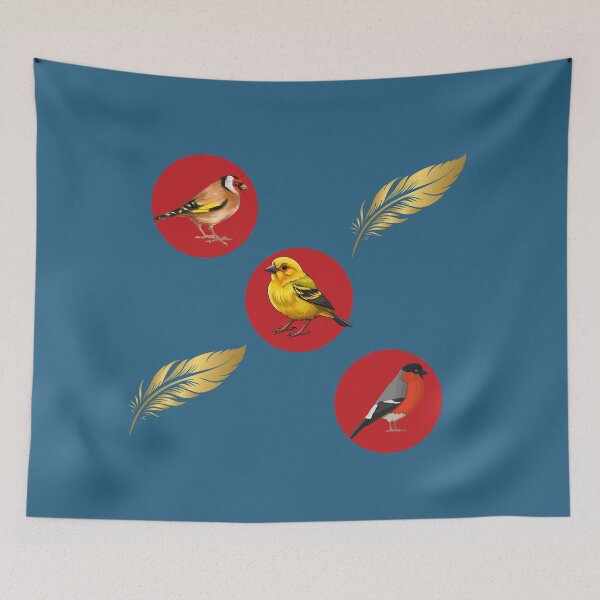 Item preview, Birds and Golden Feathers – Elegant Natural Harmony designed and sold by DidiDesignShop.