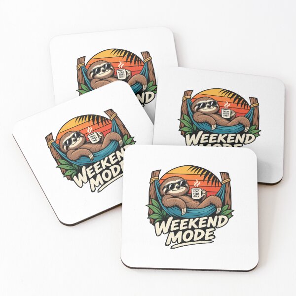 Item preview, Funny Sloth Weekend Mode Relaxing Good Vibes Gift designed and sold by w1ckerman.