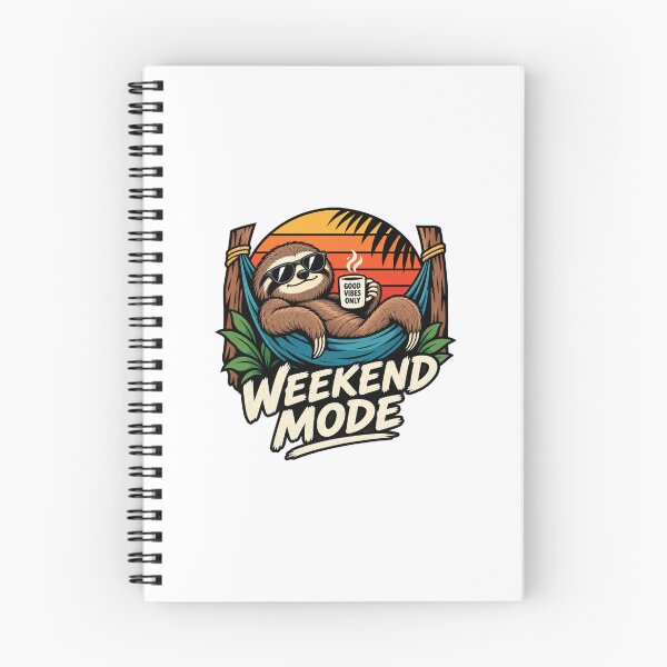 Item preview, Funny Sloth Weekend Mode Relaxing Good Vibes Gift designed and sold by w1ckerman.
