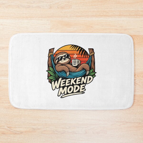 Item preview, Funny Sloth Weekend Mode Relaxing Good Vibes Gift designed and sold by w1ckerman.