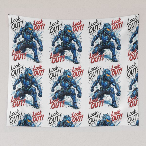 Item preview, Look Out Cyber Commando Techwear Streetwear Tee designed and sold by ZestlyStore94.