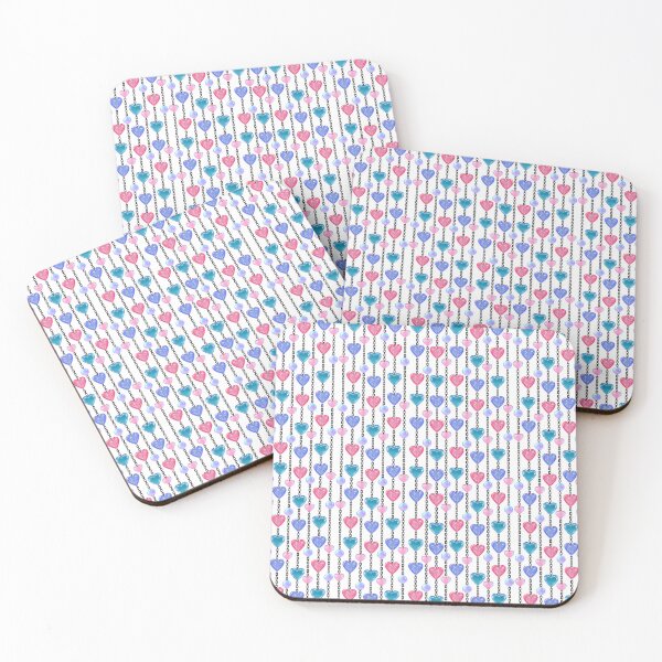 Item preview, Pastel Heart Bead Chains Vertical Seamless Pattern designed and sold by Sasitee.