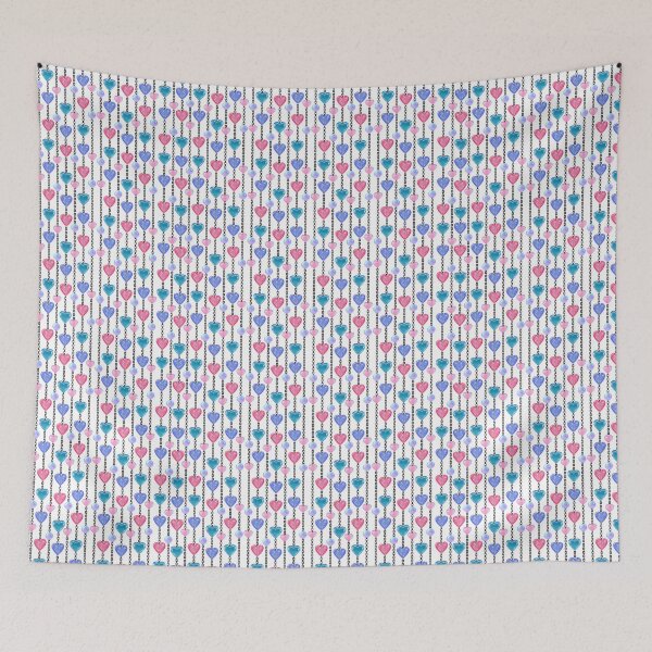 Item preview, Pastel Heart Bead Chains Vertical Seamless Pattern designed and sold by Sasitee.
