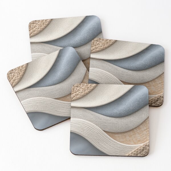 Item preview, Layered Braided Rope Texture in Blue, Gray and Cream - Coastal Boho Pattern designed and sold by Agnisherl.
