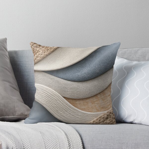 Item preview, Layered Braided Rope Texture in Blue, Gray and Cream - Coastal Boho Pattern designed and sold by Agnisherl.