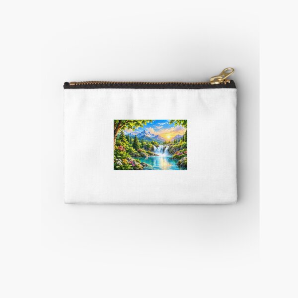 Item preview, Mountain Waterfall Sunrise Landscape designed and sold by LearnFunStore.