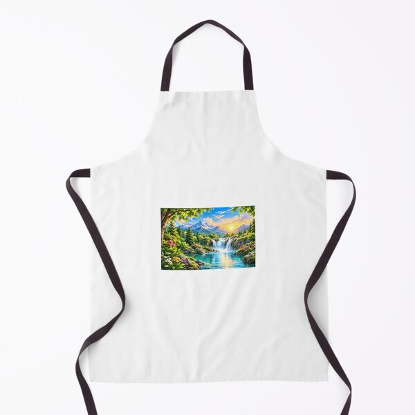 Item preview, Mountain Waterfall Sunrise Landscape designed and sold by LearnFunStore.