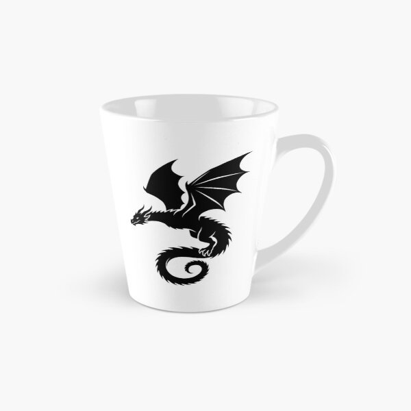 Item preview, Jagged Coiled Dragon Silhouette - Sharp Edge Flat Design designed and sold by DragonSerpent Ink.