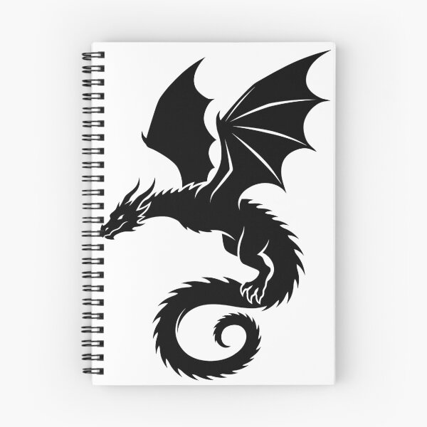 Item preview, Jagged Coiled Dragon Silhouette - Sharp Edge Flat Design designed and sold by DragonSerpent Ink.