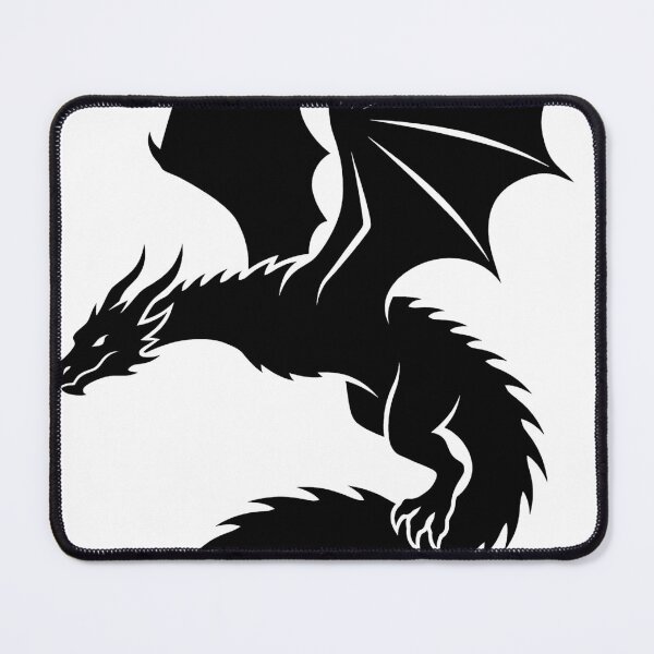 Item preview, Jagged Coiled Dragon Silhouette - Sharp Edge Flat Design designed and sold by DragonSerpent Ink.