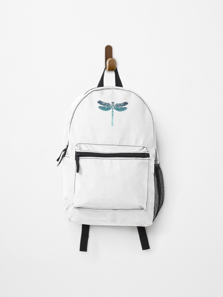 Thumbnail 1 of 3, Backpack, Geometric Dragonfly - Deep Ocean designed and sold by Raggnarr.