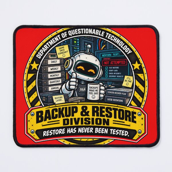 Item preview, Department of Questionable Technology Backup & Restore Division designed and sold by AdeGee.