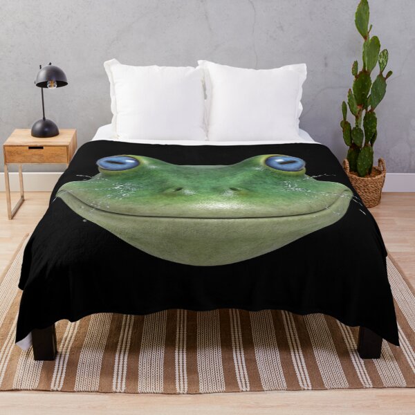 Item preview, Funny Frog Face Big Blue Eyes Cute Amphibian Art designed and sold by cabana.space.
