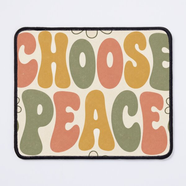 Item preview, Choose Peace Retro Floral Quote designed and sold by Willow Sky.