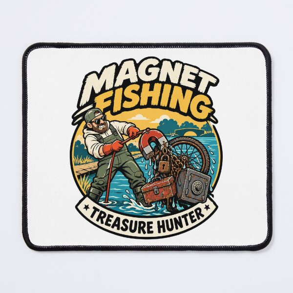 Item preview, Magnet Fishing Treasure Hunter Vintage Outdoor Adventure Gift designed and sold by w1ckerman.