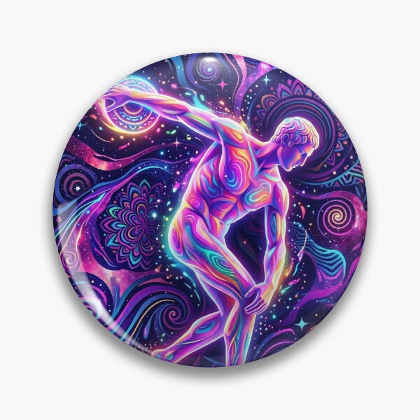 Item preview, Neon Discobolus - Psychedelic Greek Art designed and sold by Lucid Dream Pixel.