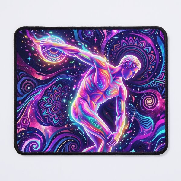 Item preview, Neon Discobolus - Psychedelic Greek Art designed and sold by Lucid Dream Pixel.