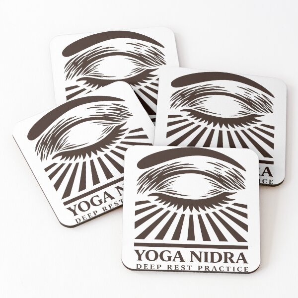 Item preview, Yoga Nidra Symbol Closed Eye Woodcut Meditation Art designed and sold by Osmose-Studio.