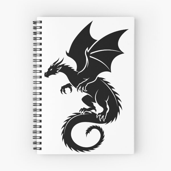 Item preview, Minimalist Black Dragon Silhouette - Flat Vector Style Art designed and sold by DragonSerpent Ink.