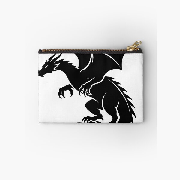 Item preview, Minimalist Black Dragon Silhouette - Flat Vector Style Art designed and sold by DragonSerpent Ink.