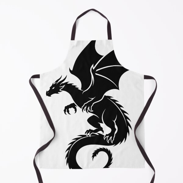 Item preview, Minimalist Black Dragon Silhouette - Flat Vector Style Art designed and sold by DragonSerpent Ink.