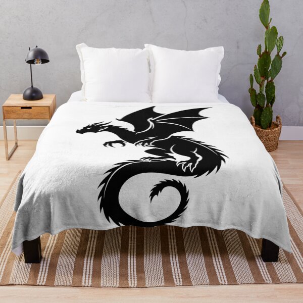 Item preview, Minimalist Black Dragon Silhouette - Flat Vector Style Art designed and sold by DragonSerpent Ink.