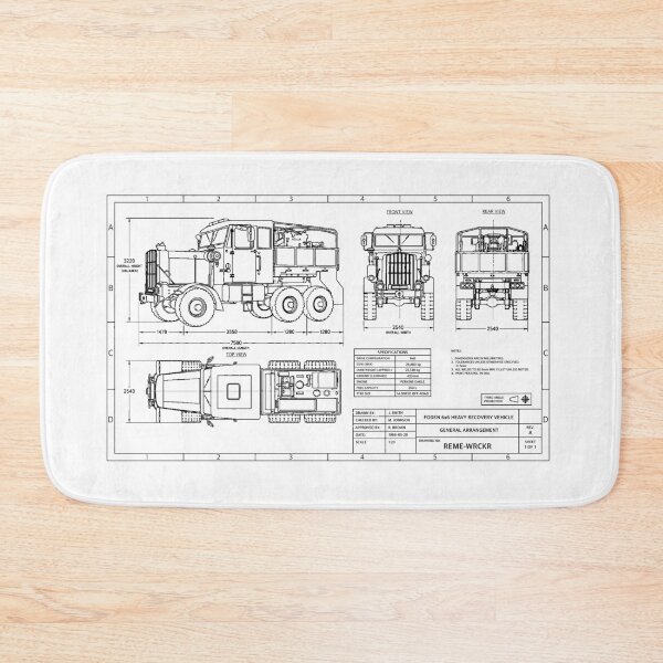 Item preview, Wrecker Technical Drawing designed and sold by Auburn-Art.