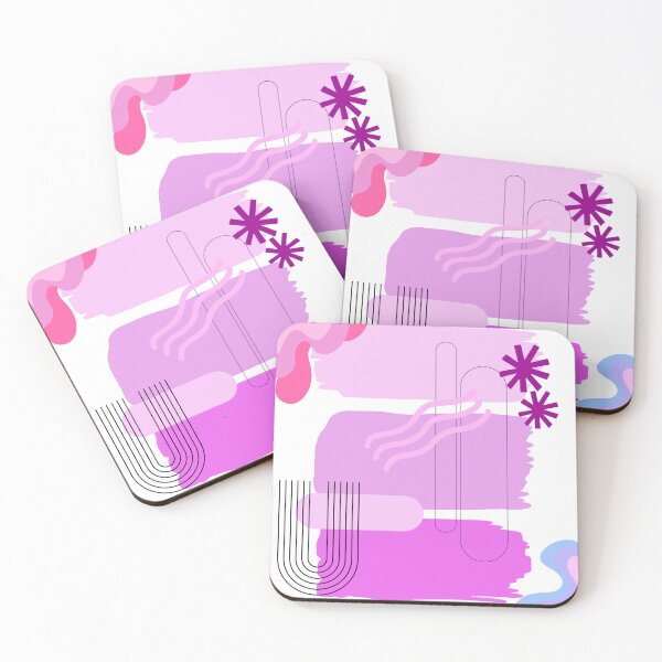 Item preview, Purple-ish Pink Abstract Shapes – Modern Colorful Geometric Art designed and sold by Khadique.