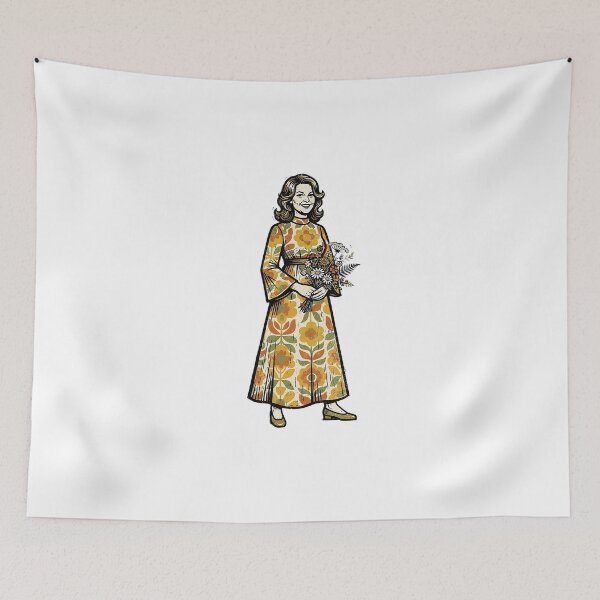 Item preview, Retro Groomsmaid With Bouquet designed and sold by eduardoroa22.