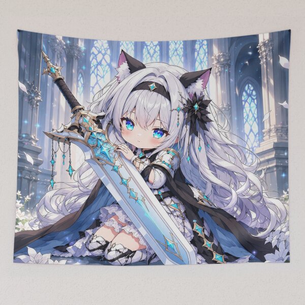 Item preview, Elaria Chibi Paladin Neko Anime Girl designed and sold by Revyra Design .