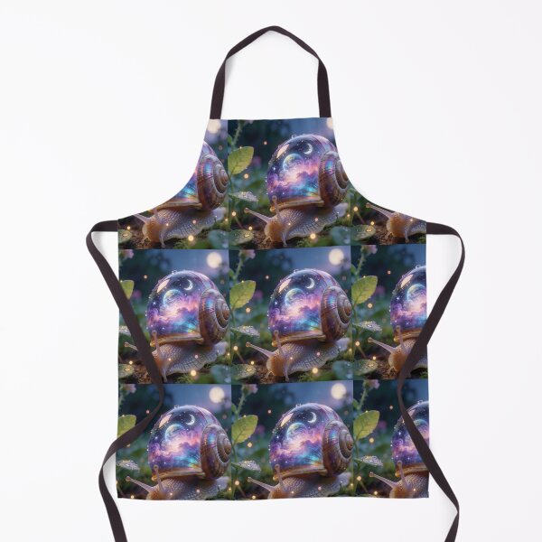 Item preview, Cosmic Snail with Galaxy and Crescent Moon Glass Shell designed and sold by OksArtStudio.
