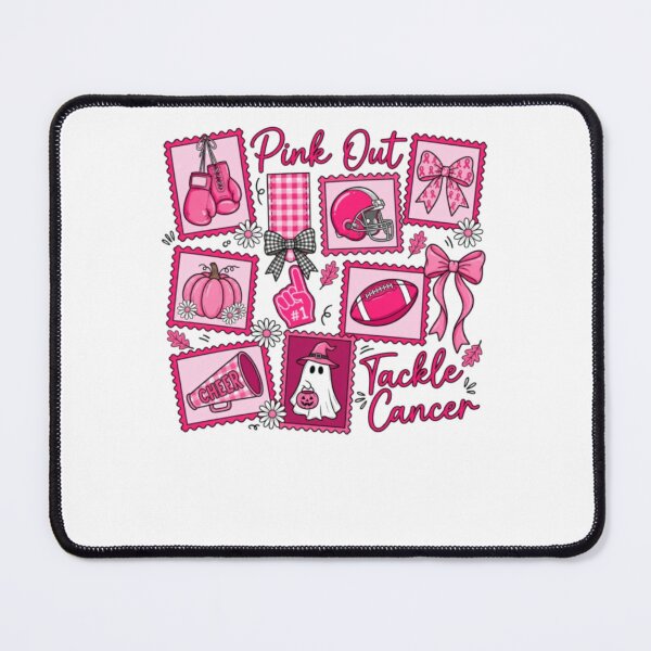 Item preview, Pink Out Tackle Cancer Football Cheer Ghost Pumpkin October designed and sold by AARABwino.