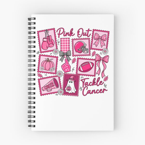 Item preview, Pink Out Tackle Cancer Football Cheer Ghost Pumpkin October designed and sold by AARABwino.