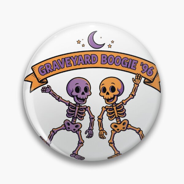 Item preview, Graveyard Boogie '96 — Dancing Skeletons Retro Halloween Shirt designed and sold by PulsivoxRecords.