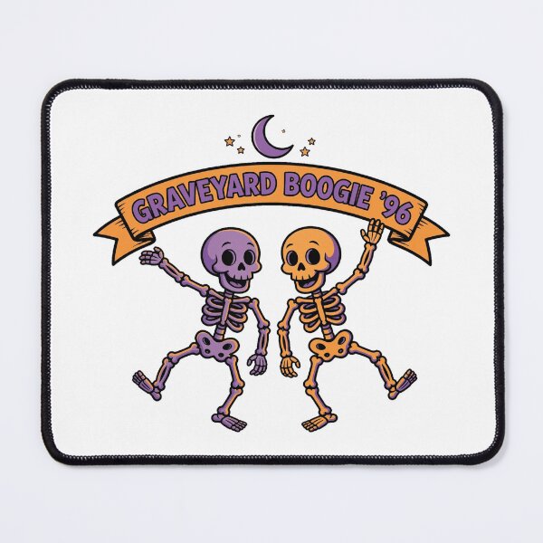 Item preview, Graveyard Boogie '96 — Dancing Skeletons Retro Halloween Shirt designed and sold by PulsivoxRecords.