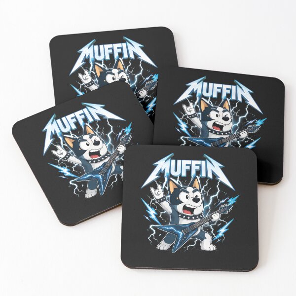 Item preview, Muffin Heavy Metal Rock Dog Bluey designed and sold by visionnen.