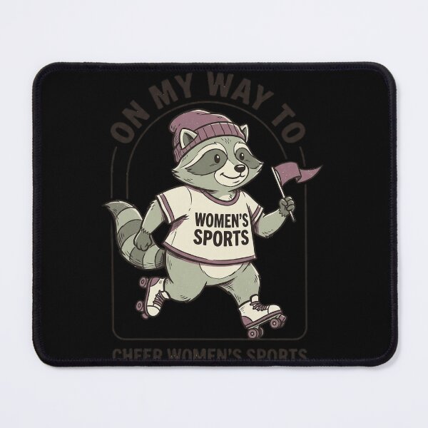 Item preview, On My Way To Cheer Women Sports Cute Raccoon Roller designed and sold by marry treasures.