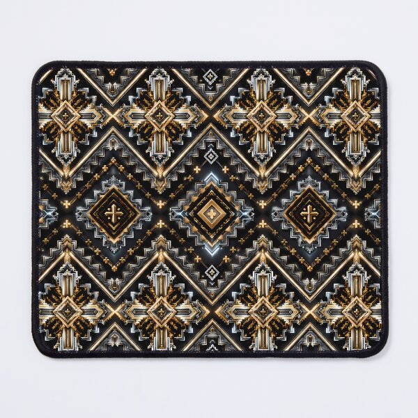 Item preview, Glowing Gold Neon Ukrainian Ethnic Embroidery Seamless Pattern designed and sold by Holub Art Studio & design.