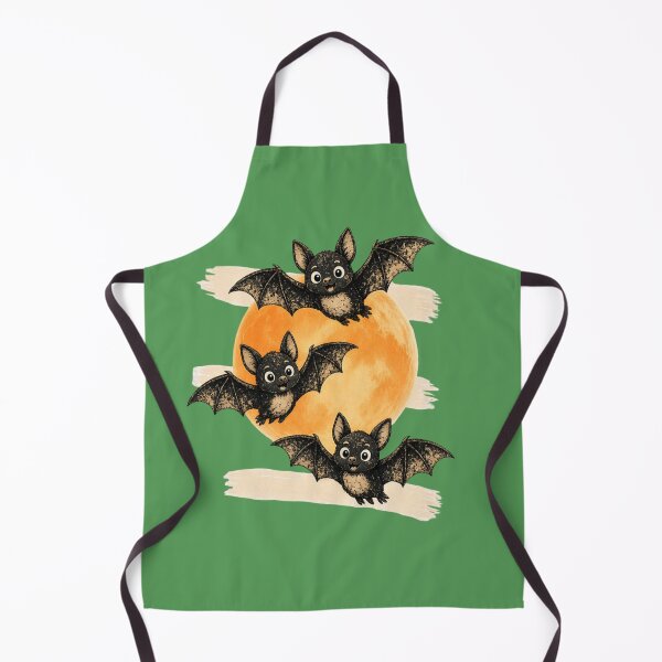Item preview, Spooky Cute Bats Halloween Full Moon Vintage Aesthetic designed and sold by InkWeaveShop.
