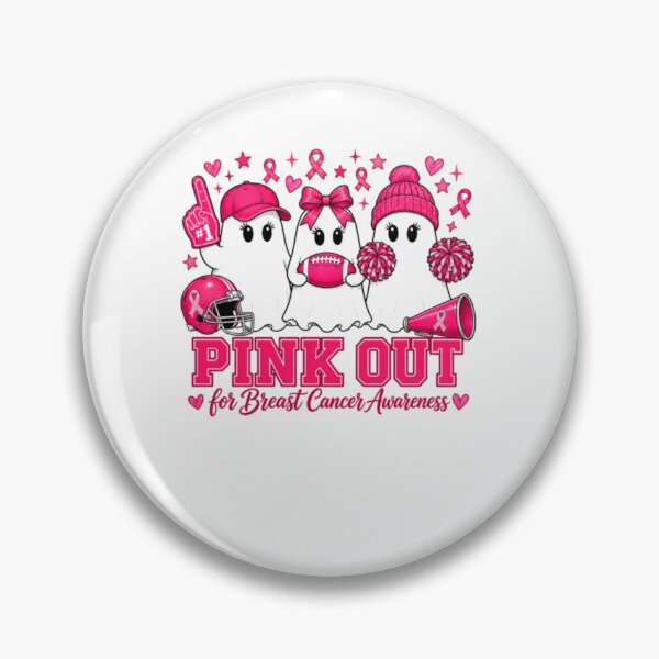 Item preview, Pink Out Football Ghosts Breast Cancer Awareness designed and sold by AARABwino.