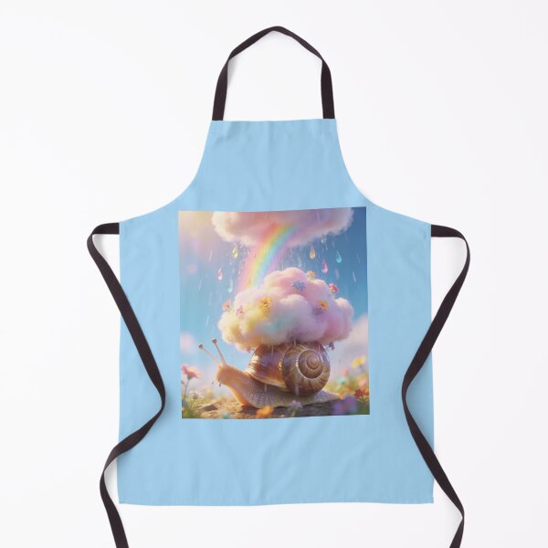 Item preview, Cute Rainbow Cloud Snail with Colorful Raindrops designed and sold by OksArtStudio.