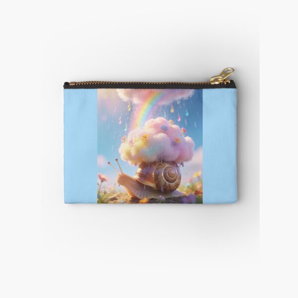 Item preview, Cute Rainbow Cloud Snail with Colorful Raindrops designed and sold by OksArtStudio.